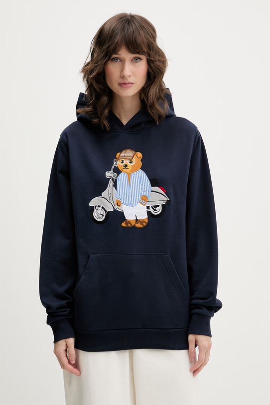 Baron Filou mikina s kapucňou bavlnená Filou CLXXI. 000014863 tmavomodrá