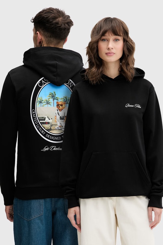 Baron Filou felpa con cappuccio in cotone Filou CLXIX. nero 000015031