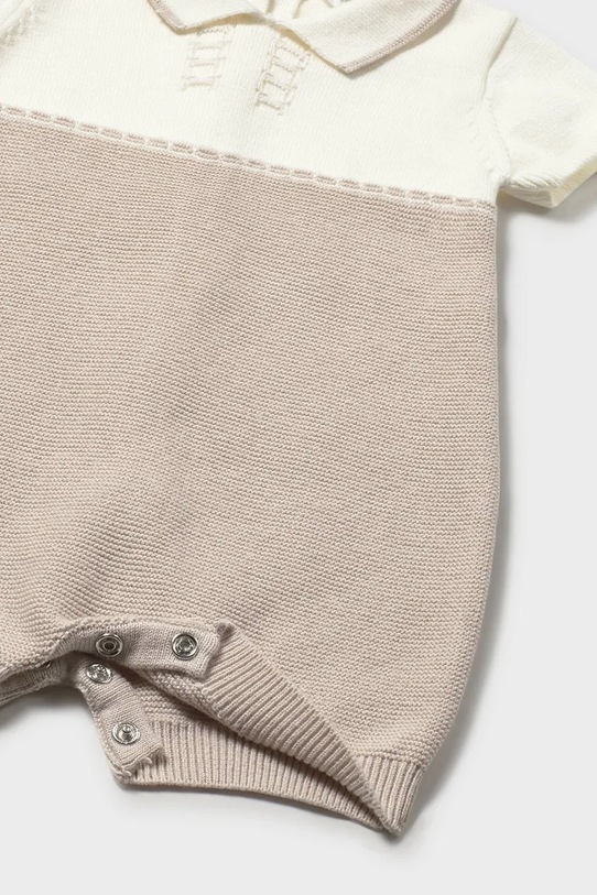 Chłopiec Mayoral Newborn rampers bawełniany niemowlęcy 1603.1B.Newborn.PPY2 beżowy