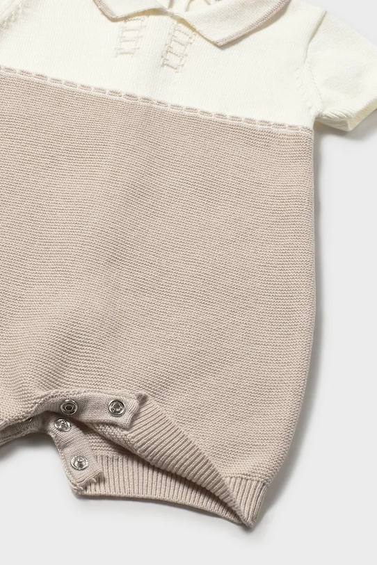 Chłopiec Mayoral Newborn rampers bawełniany niemowlęcy 1603.1B.Newborn.PPY2 beżowy