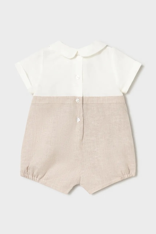 Mayoral Newborn ромпер для младенцев с добавлением льна 1604.1J.Newborn.PPY2 бежевый SS26