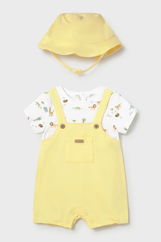 Mayoral Newborn rampers niemowlęcy żółty 1607.1D.Newborn.PPY2
