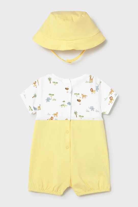 Mayoral Newborn rampers niemowlęcy 1607.1D.Newborn.PPY2 żółty SS26