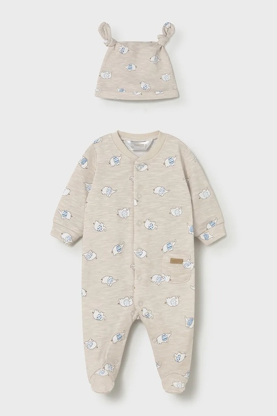 Mayoral Newborn śpioszki niemowlęce beżowy 1718.1E.Newborn.PPY2