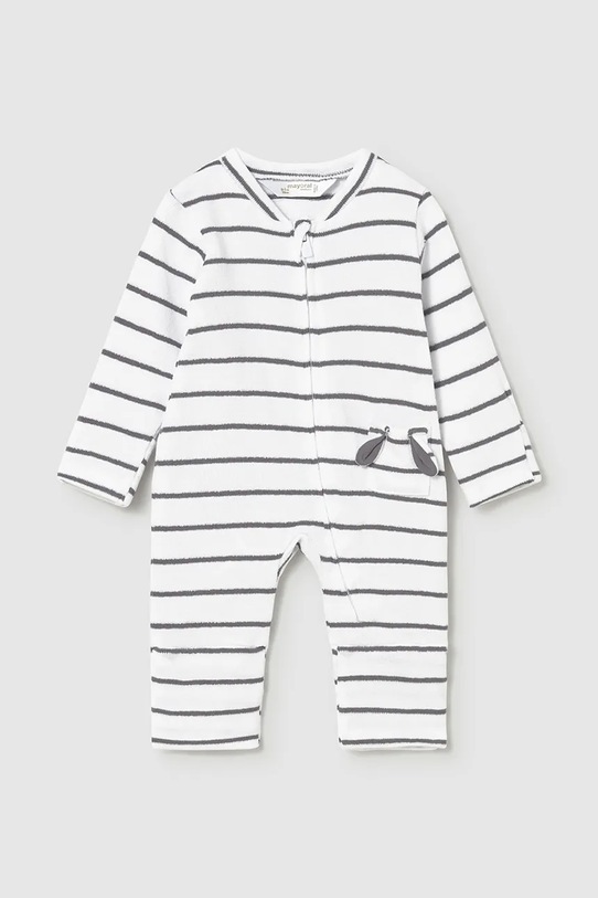 Mayoral Newborn pajacyk niemowlęcy bawełniany biały 1722.1H.Newborn.PPY2