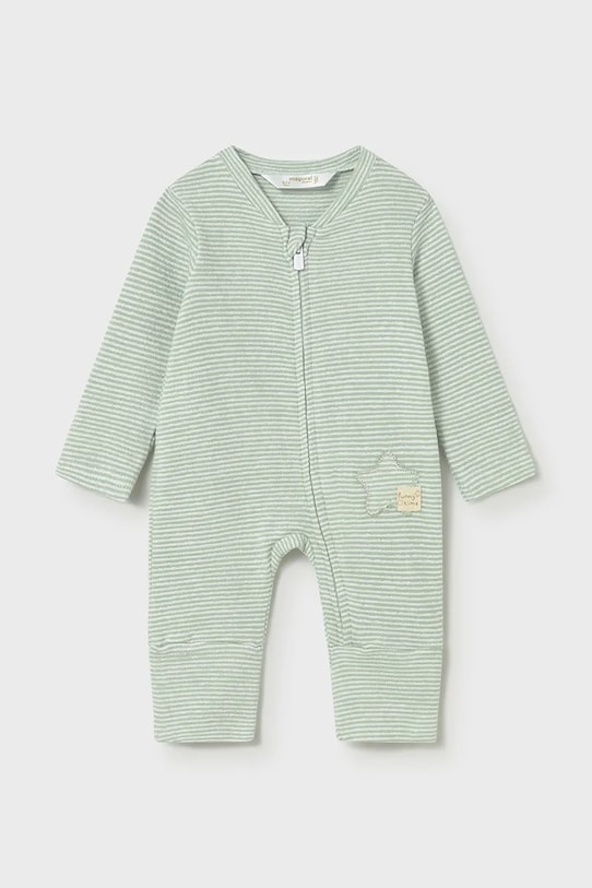Mayoral Newborn pajacyk niemowlęcy bawełniany zielony 1722.1H.Newborn.PPY2