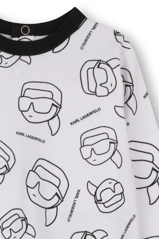 Pamučni kombinezoni za bebe Karl Lagerfeld bijela Z31053