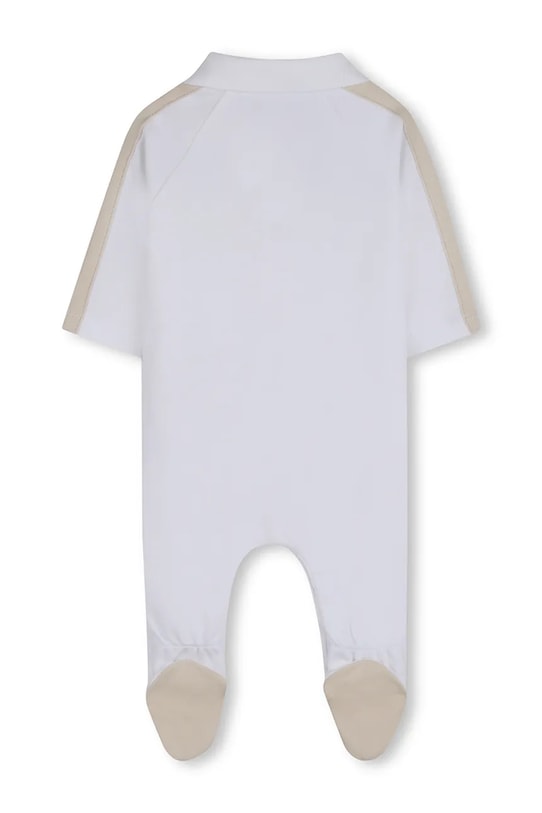 BOSS rampers niemowlęcy bawełniany J53041 biały SS26