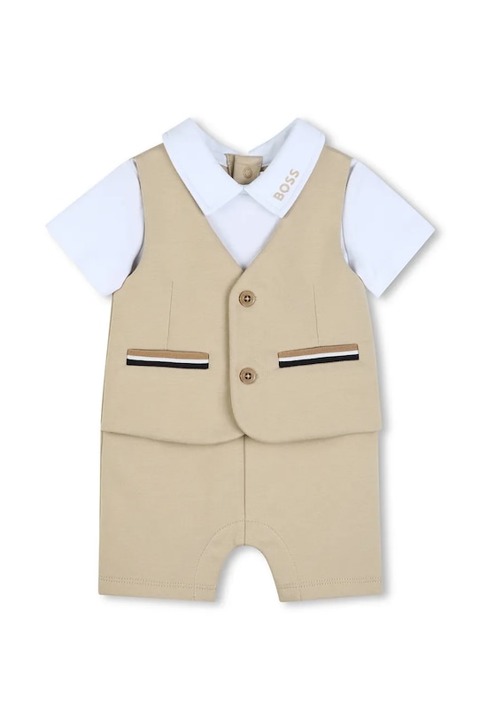 Komplet za bebe BOSS pletivo bež J53036
