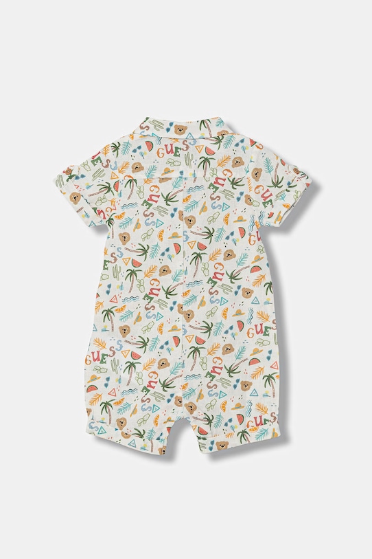 Guess rampers niemowlęcy z lnem P6GG07.WO730.PPY2.M multicolor SS26