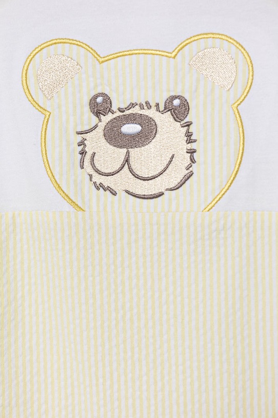 Chłopiec Guess rampers niemowlęcy bawełniany P6GG01.K6YW4.PPY2.M żółty