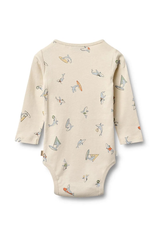 Wheat pajacyk dziecięcy bawełniany z elastanem 9103.193.GOTS beżowy SS26