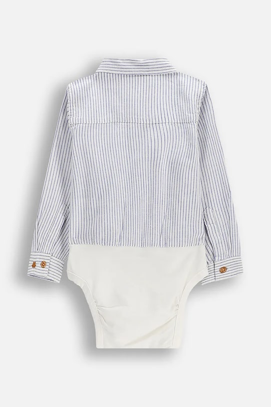 Coccodrillo body niemowlęce z dodatkiem lnu WC6112901EBB niebieski SS26