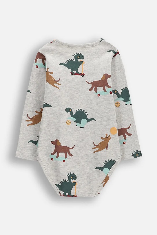 Coccodrillo bodi za dojenčke bombažen WC6112102HBN siva SS26