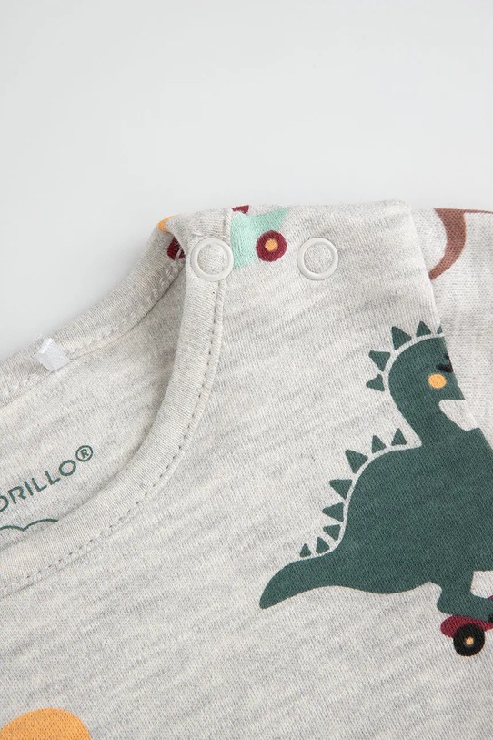 Dječaci Coccodrillo body za bebe od pamuka WC6112102HBN siva