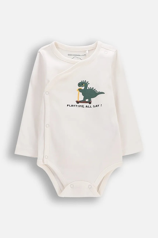 Coccodrillo body za djecu od pamuka bež WC6112602HBN