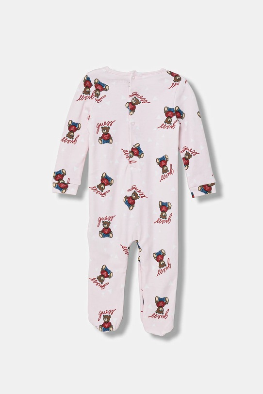 Guess pajacyk niemowlęcy bawełniany H6RW00.KA6W4.PPY2.G różowy SS26