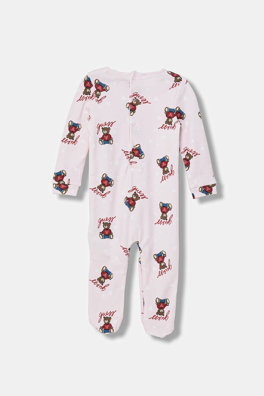Guess pajacyk niemowlęcy bawełniany H6RW00.KA6W4.PPY2.G różowy SS26