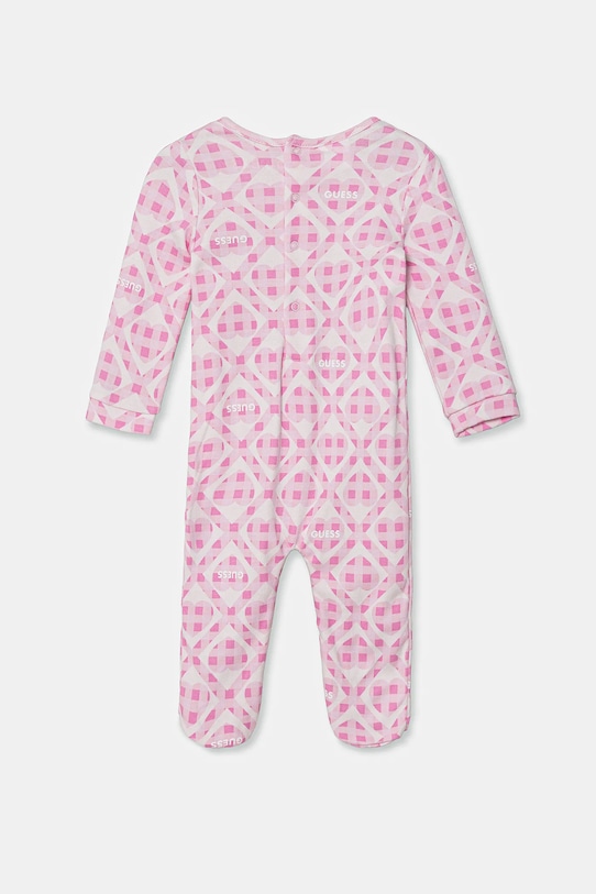 Guess pajacyk niemowlęcy bawełniany S6RG00.KA6W4.PPY2 różowy SS26