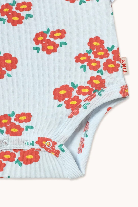 Dziewczynka Tinycottons body niemowlęce BLOSSOMS RIB BODY SS26.093 biały