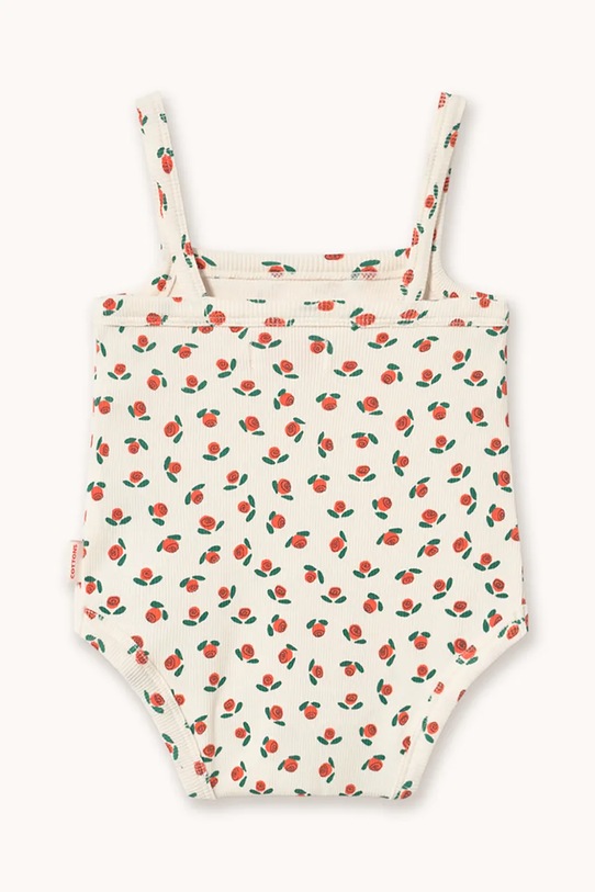 Tinycottons body niemowlęce TINY ROSES RIB SLEEVELESS BODY SS26.102 biały SS26