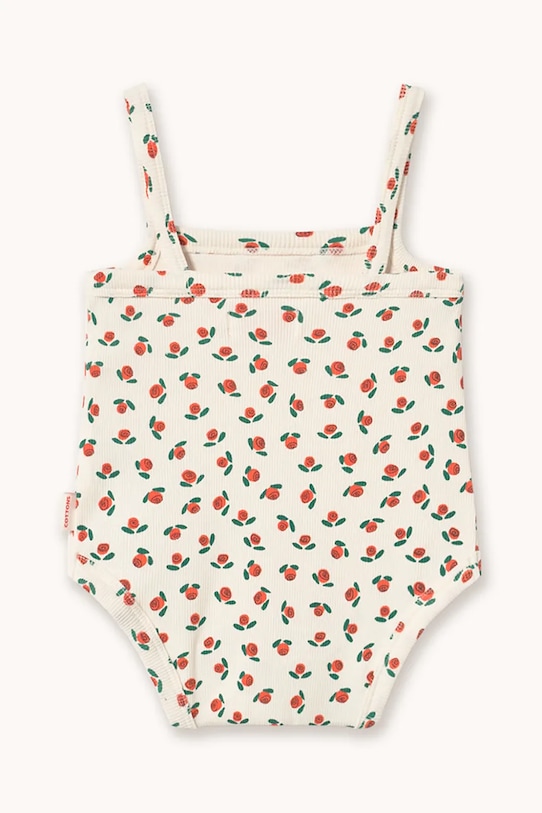 Tinycottons body niemowlęce TINY ROSES RIB SLEEVELESS BODY SS26.102 biały SS26
