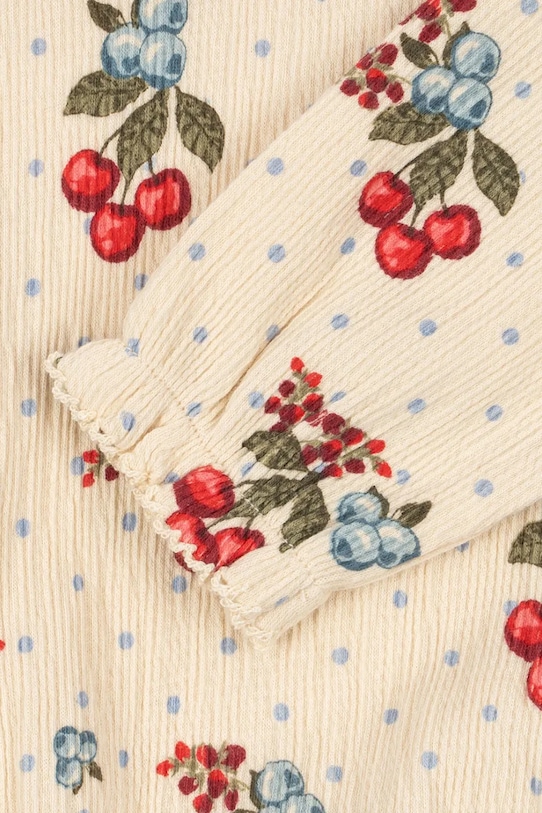 Konges Sløjd body niemowlęce CHLEO ROMPER GOTS beżowy KS104731.PPY2