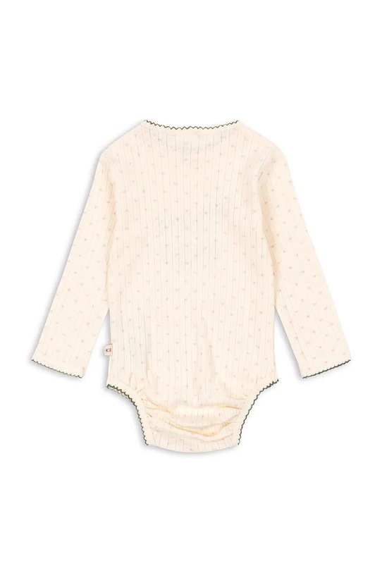 Bombažen body za dojenčka Konges Sløjd MINNIE BODY GOTS KS105002.PPY2 bež SS26