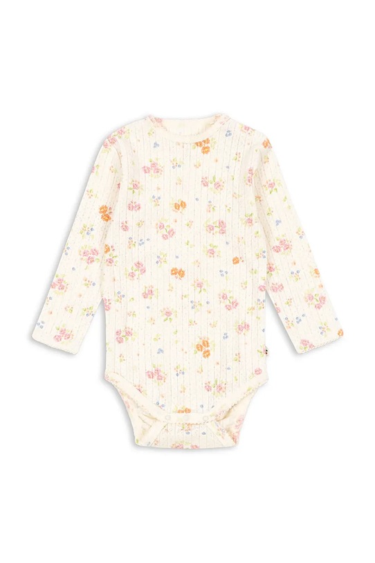 Konges Sløjd body bawełniane niemowlęce MINNIE BODY GOTS Produkt niemowlęcy beżowy KS105002.PPY2