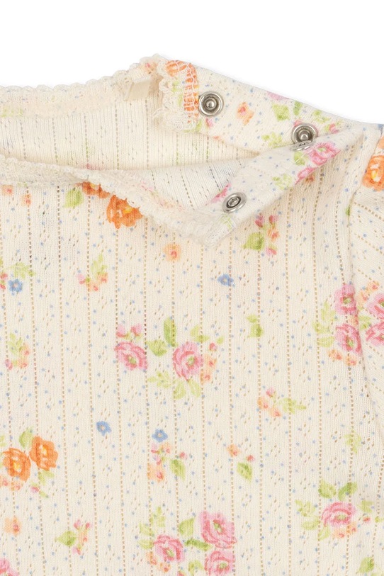 Dziewczynka Konges Sløjd body bawełniane niemowlęce MINNIE BODY GOTS KS105002.PPY2 beżowy