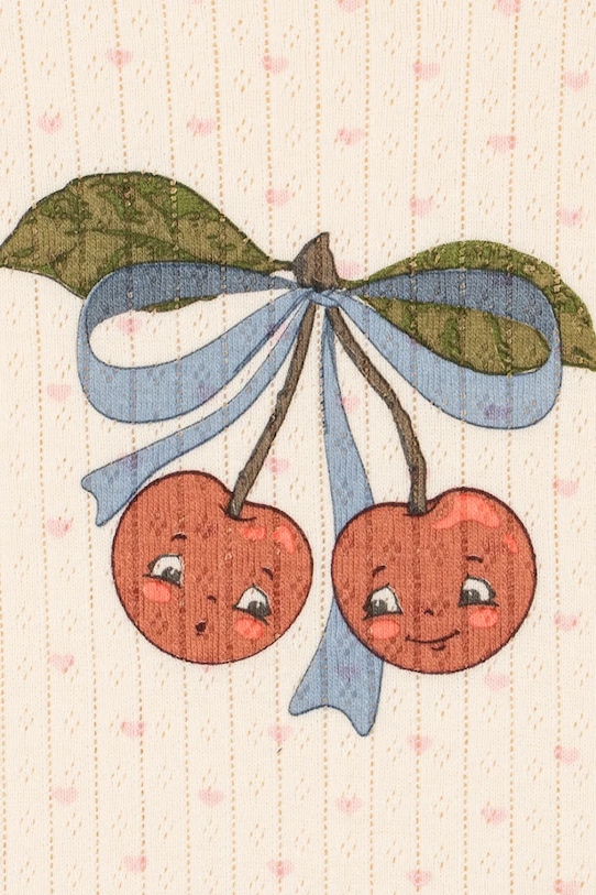 Bavlnené body pre bábätká Konges Sløjd MINNIE SS BODY GOTS KS105008.PPY2 béžová