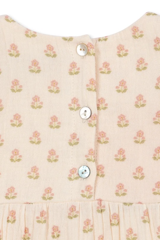 Dziewczynka Konges Sløjd rampers niemowlęcy bawełniany KS104741.PPY2 beżowy