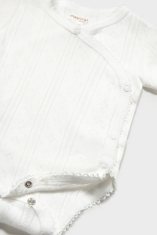 Dziewczynka Mayoral Newborn body bawełniane niemowlęce 1701.2D.Newborn.PPY2 beżowy