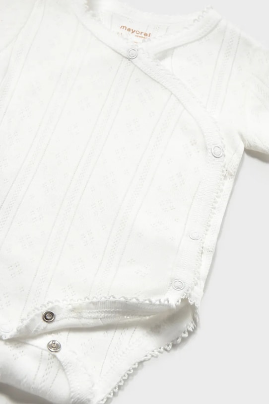 Dziewczynka Mayoral Newborn body bawełniane niemowlęce 1701.2D.Newborn.PPY2 beżowy