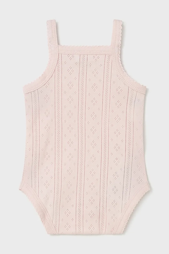 Bombažen body za dojenčka Mayoral Newborn 1702.2D.Newborn.PPY2 roza SS26