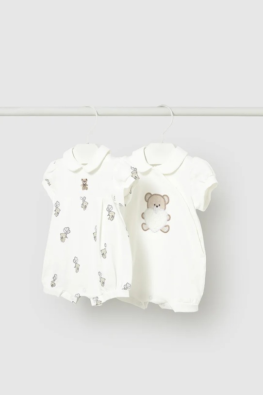 Mayoral Newborn rampers niemowlęcy 2-pack 2-pack beżowy 1704.2B.Newborn.PPY2