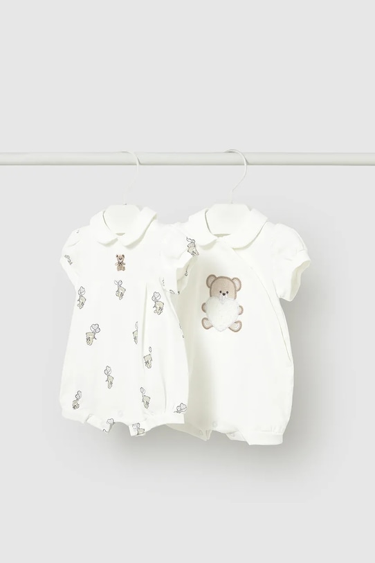 Mayoral Newborn rampers niemowlęcy 2-pack 2-pack beżowy 1704.2B.Newborn.PPY2