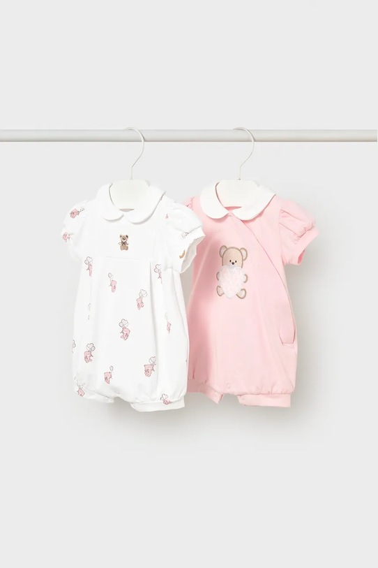 Mayoral Newborn rampers niemowlęcy 2-pack 2-pack różowy 1704.2B.Newborn.PPY2