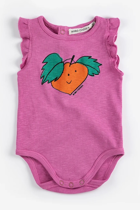 Bodi za bebe Bobo Choses Tangerine 126AB007 roza SS26