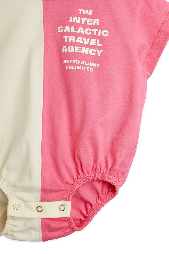 Mini Rodini body dojčenské bavlnené Travel agency ružová 26240110