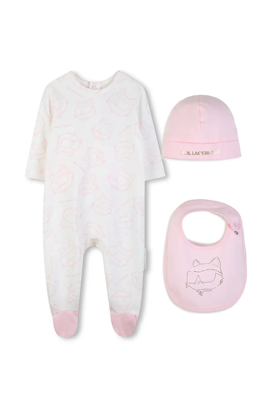 Pamučni komplet za bebe Karl Lagerfeld roza Z31045
