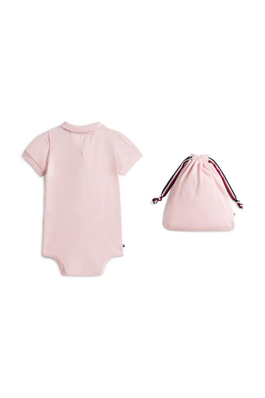 Tommy Hilfiger body dziecięce bawełniane KN0KN02372.G.PPY2 różowy SS26