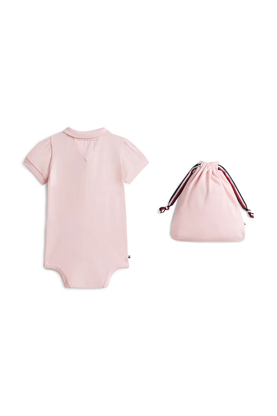 Tommy Hilfiger body dziecięce bawełniane KN0KN02372.G.PPY2 różowy SS26