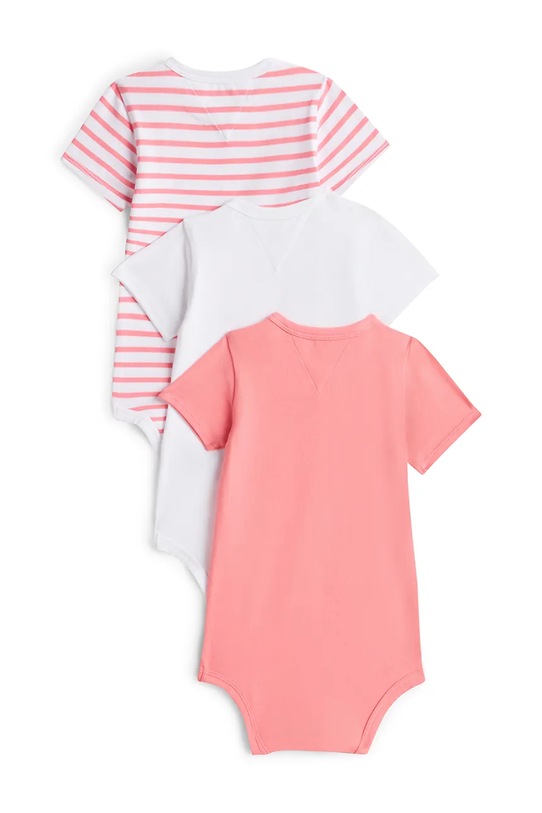 Tommy Hilfiger body dziecięce bawełniane 3-pack KN0KN02373.G.PPY2 różowy SS26