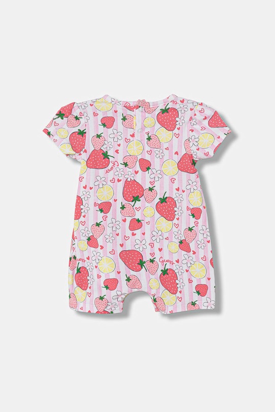Guess rampers niemowlęcy bawełniany z elastanem S6GG01.K6YW4.PPY2.M różowy SS26