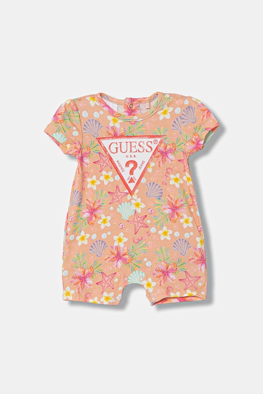 Guess rampers niemowlęcy bawełniany z elastanem pomarańczowy S6GG01.K6YW4.PPY2.M