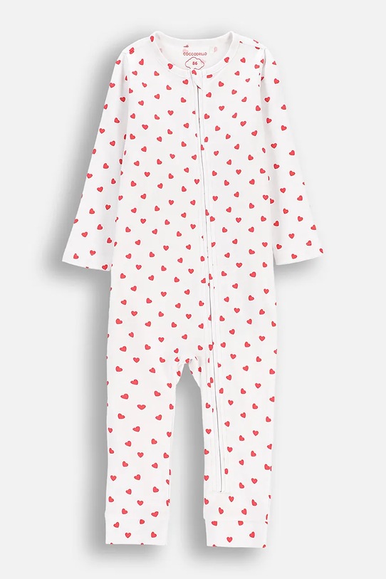 Dětský bavlněný overal Coccodrillo Kojenecký výrobek bílá WC6404201PJS