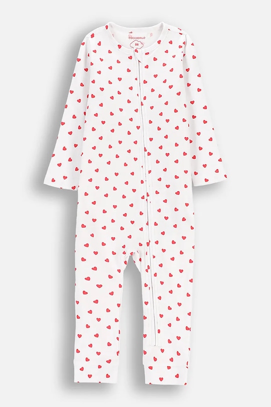 Dětský bavlněný overal Coccodrillo Kojenecký výrobek bílá WC6404201PJS