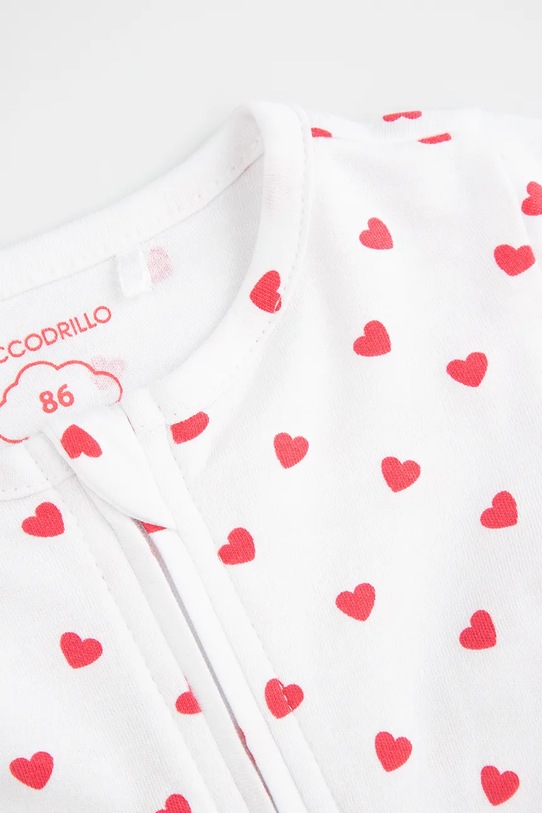 DÍVKA Dětský bavlněný overal Coccodrillo WC6404201PJS bílá