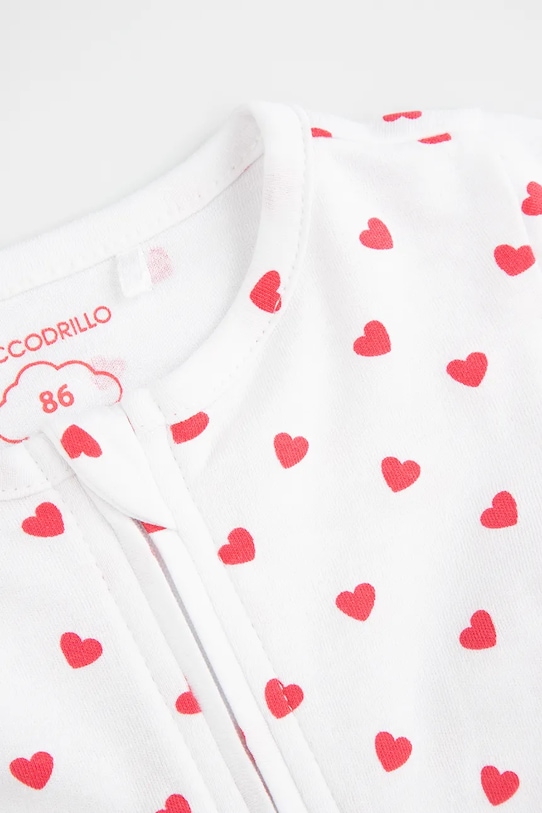 DÍVKA Dětský bavlněný overal Coccodrillo WC6404201PJS bílá